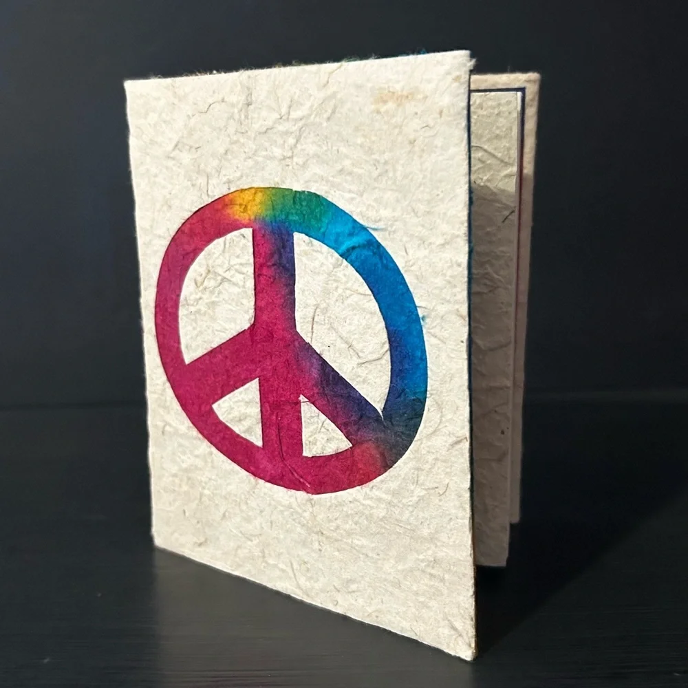 Poopoopaper Journal With Peace Sign, 100% Recycled, 22 Sheets
